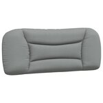 vidaXL Cadre de lit avec LED sans matelas gris clair 100x200 cm tissu