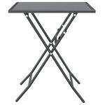 vidaXL Mobilier à dîner de jardin 3 Pièces Maille Métal Anthracite