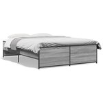 vidaXL Cadre de lit sans matelas sonoma gris 120x200 cm