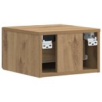 vidaXL Table d'appoint murale 2 pièces Chêne artisanal