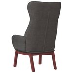 vidaXL Chaise de relaxation Gris foncé Tissu