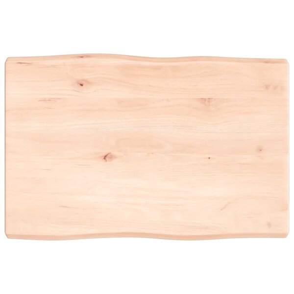 vidaXL Dessus de table bois massif non traité bordure assortie