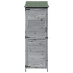 vidaXL Abri de jardin Gris 59 5 x 56 x 176 5 cm Bois d'ingénierie