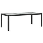 vidaXL Salon de jardin 7 Pièces avec coussins résine tressée noir