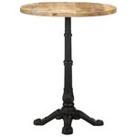 vidaXL Table de bistro Ø60x76 cm Bois de manguier brut