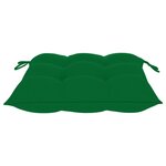 vidaXL Chaises de jardin avec coussins vert lot de 6 Bois teck massif