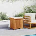 vidaXL Boîte à coussins d'extérieur 60x50x61 cm bois massif d'acacia