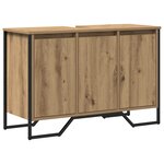 vidaXL Meuble sous évier Chêne artisanal 91x35x60 cm Bois d'ingénierie