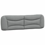 vidaXL Coussin de tête de lit Hvar gris clair 180 cm tissu