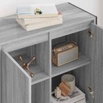 vidaXL Meuble d'appoint Gris Sonoma 79 x 36 x 75 cm Bois d'ingénierie