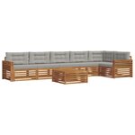 vidaXL Ensemble de canapés d'extérieur 7 pc Gris Naturel et Clair