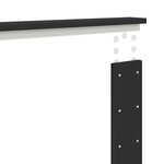 vidaXL Tête de lit Chêne noir 140 cm Bois d'ingénierie