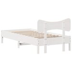 vidaXL Cadre de lit sans matelas blanc 90x190 cm bois de pin massif