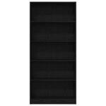 vidaXL Bibliothèque chêne noir 80x24x176 cm bois d'ingénierie