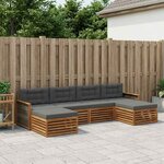 vidaXL Ensembles de canapés avec coussin 6 Pièces Bois d'Acacia Massif