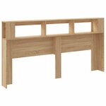 vidaXL Tête de lit à LED chêne sonoma 200x18 5x103 5cm bois ingénierie