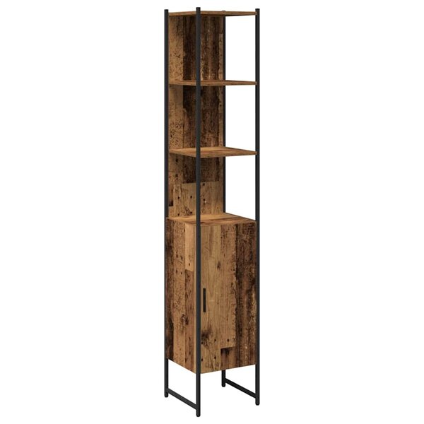 vidaXL Armoire de salle de bain Bois ancien 33 x 33 x 185 5 cm