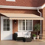vidaXL Store rétractable manuel avec LEDs 5 x 3 m