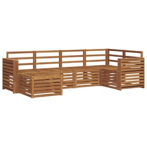 vidaXL Ensemble de canapés d'extérieur 6 pc Naturel Polyester
