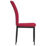vidaXL Chaises à manger lot de 4 Rouge bordeaux Velours