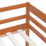 vidaXL Cadre de lit avec tiroirs et armoire Marron miel Pin 90x200 cm