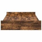 vidaXL Cadre de lit avec rangement avec tiroir Chêne fumé 120 x 190 cm