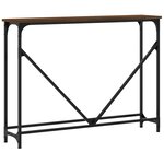 vidaXL Table console chêne marron 102x22 5x75 cm bois d'ingénierie
