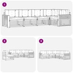 vidaXL Ensemble de canapés d'extérieur 5 pc Naturel et Beige