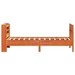 vidaXL Cadre de lit sans matelas cire marron 90x200 cm bois pin massif