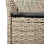 vidaXL Ensemble à manger de jardin avec coussins 5 Pièces rotin et verre