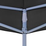 vidaXL Toit de tente de réception 4x3 m Noir 270 g/m²