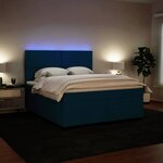 vidaXL Sommier à lattes de lit et matelas bleu 180x200 cm velours