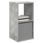 vidaXL Table de chevet Gris béton 35 x 32 x 68 5 cm Bois d'ingénierie
