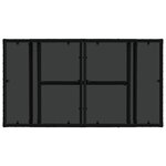 vidaXL Table de jardin relevable Noir 100 x 55 x 37 cm