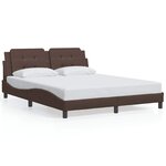 vidaXL Cadre de lit sans matelas Zadar marron 160x200 cm similicuir
