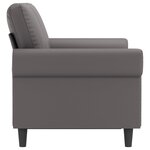 vidaXL Canapé à 2 places Gris 120 cm Similicuir