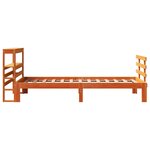 vidaXL Cadre de lit et tête de lit sans matelas cire marron 100x200 cm