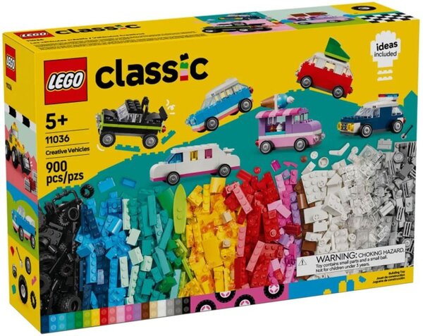 LEGO Classic - Ensemble de Construction de Véhicules Créatifs - 11036