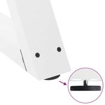 vidaXL Pieds de table basse 2 pièces Blanc 60 x (30-31 3) cm Acier