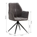 Lot 6 chaises oeuf modernes gris