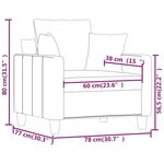 vidaXL Fauteuil Rouge bordeaux 60 cm Tissu