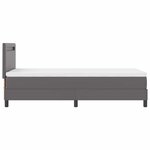 vidaXL Lit à ressorts avec matelas Gris et blanc 90 x 200 cm