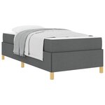 vidaXL Cadre de lit avec matelas Gris foncé 80 x 200 cm tissu