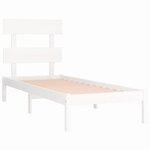 vidaXL Cadre de lit Blanc Bois massif 90x190 cm Simple