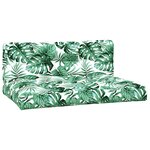 vidaXL Canapés centraux palette de jardin et coussins 2Pièces bois acacia