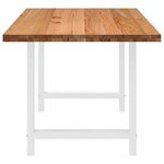 vidaXL Table à manger marron clair bois de chêne massif rectangulaire