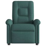 vidaXL Fauteuil de massage inclinable électrique Vert foncé Tissu