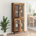 vidaXL Haut Armoire Bois Ancien 69 5 x 34 x 180 cm Bois d'ingénierie