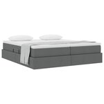 vidaXL Lit avec rangement et matelas Gris foncé 180 x 200 cm Polyester