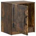 vidaXL Cabinet de chevet 2 Pièces Chêne fumé 43 x 34 5 x 47 cm